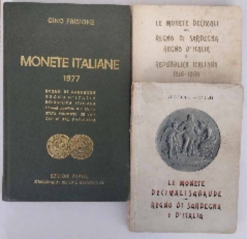 BIBLIOGRAFIA NUMISMATICA - LIBRI Gino Frisone Monete Italiane 1977, assieme a 2 ...