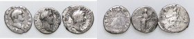 LOTTI - Imperiali Vespasiano, Traiano, A. Pio - Lotto di 3 denari 
MB÷qBB