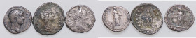 LOTTI - Imperiali Adriano, S. Severo, G. Domna - Lotto di 3 denari 
MB÷BB