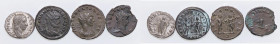 LOTTI - Imperiali Denario di A. Severo, antoniniano di Gallieno, Aureliano, Massimiano - Lotto di 4 monete 
MB+÷qSPL