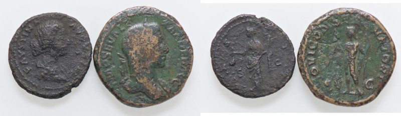 LOTTI - Imperiali A. Severo e Faustina II - Lotto di 2 monete 
med. MB