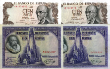 LOTTI - Cartamoneta-Estera SPAGNA - Lotto di 4 biglietti 
qBB÷SPL+