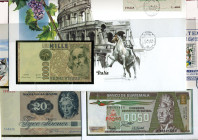 LOTTI - Cartamoneta-Estera VARIE - Italia, Guatemala, Danimarca - Lotto di 3 buste 
Nuovo