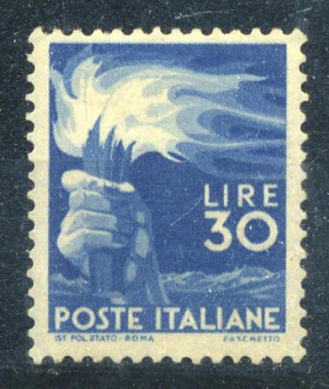 AREA ITALIANA - ITALIA REPUBBLICA 1945 - Democratica - 30 Lire - (563) - Molto f...