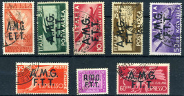 AREA ITALIANA - TRIESTE - ZONA A - Posta Aerea 1947-1953 - Serie e valori del periodo - Cat. 380 €
