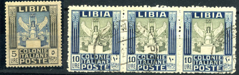 AREA ITALIANA - COLONIE E POSSEDIMENTI - Libia 1922 - Francobolli del 1903 sopra...