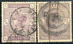 FILATELIA - EUROPA - GRAN BRETAGNA 1887 - Giubileo Regina Vittoria - (91/104) - Manca il 3 p. e in aggiunta il 2 su frammento - Cat. 220 €