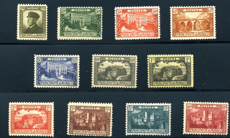 FILATELIA - EUROPA - MONACO 1937 - Beneficenza, Principe e vedute - Un. 135/39 -...