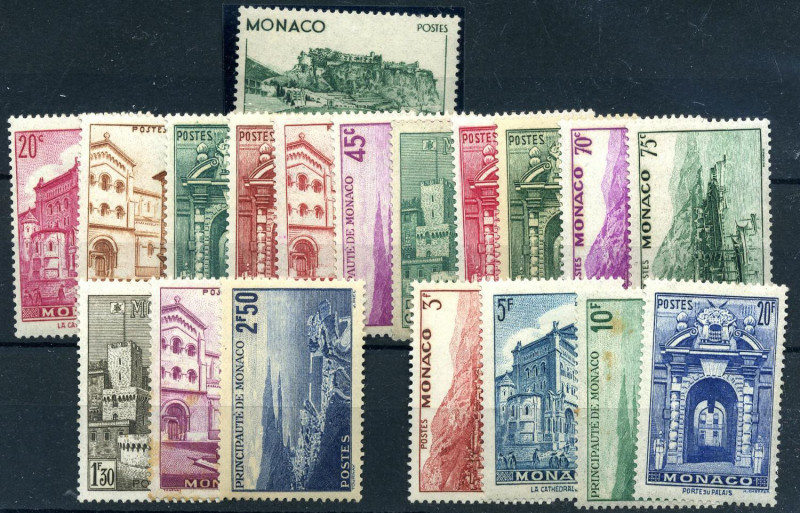 FILATELIA - EUROPA - MONACO 1941 - Beneficenza Un. 215/24 Cat. 130 €