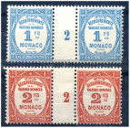 FILATELIA - EUROPA - MONACO - Francobolli per Stampati 1943-1951 - Affranchts Un. 1/10 Cat. 205 €