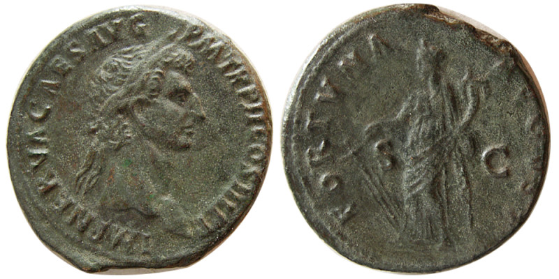 ROMAN EMPIRE. Nerva. 96-98 AD. Æ As (11.94 gm; 39 mm). Struck 96 AD. Laureate he...