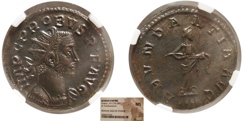 ROMAN EMPIRE. Probus, AD. 276-282. BI Aurelianianus. Roman Age of Chaos. Lugdunu...