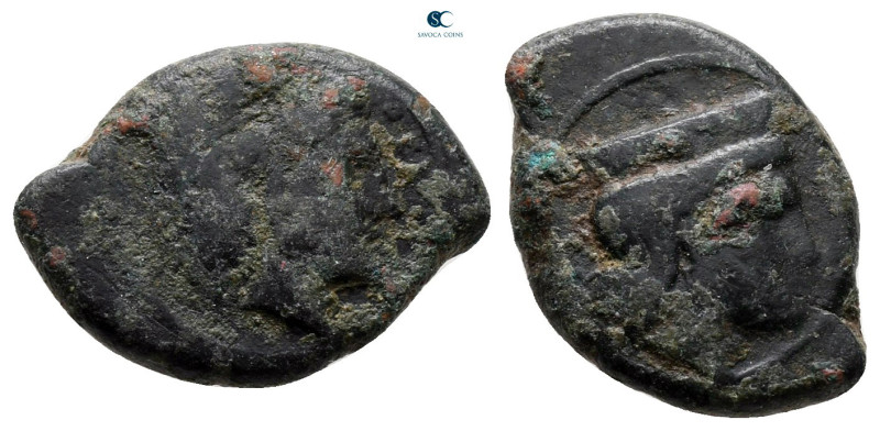 Sicily. Thermai Himerensis circa 367-330 BC. 
Bronze Æ

17 mm, 2,79 g



...