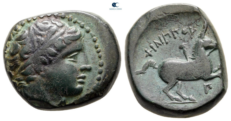 Kings of Macedon. Uncertain mint. Philip II of Macedon 359-336 BC. 
Bronze Æ
...