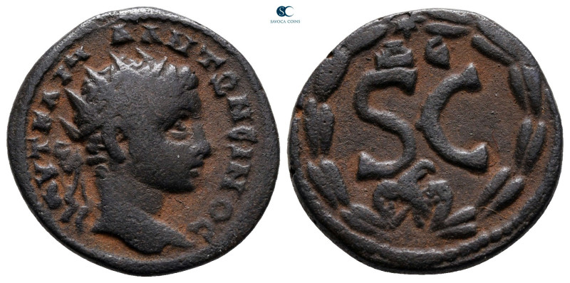 Seleucis and Pieria. Antioch. Elagabal AD 218-222. 
Bronze Æ

21 mm, 4,29 g
...