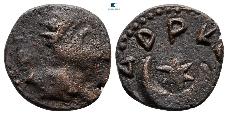 Mesopotamia. Carrhae. Septimius Severus AD 193-211. 
Bronze Æ

14 mm, 1,85 g...
