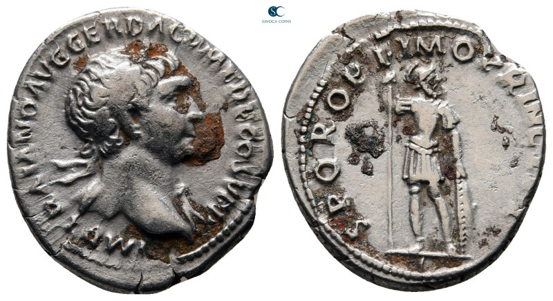 Trajan AD 98-117. Rome
Denarius AR

20 mm, 2,88 g



very fine




...