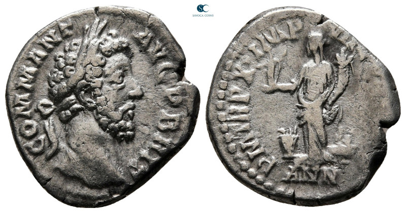 Commodus AD 180-192. Rome
Denarius AR

19 mm, 2,75 g



very fine