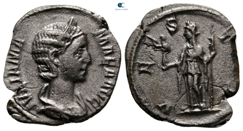 Julia Mamaea. Augusta AD 225-235. Rome
Denarius AR

20 mm, 2,19 g



very...