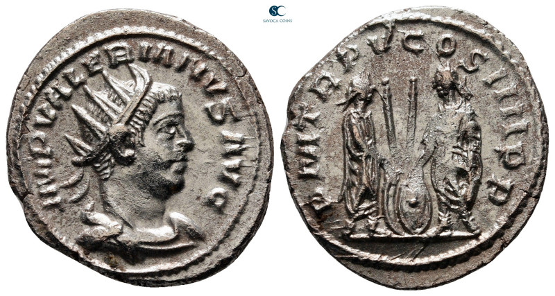 Valerian I AD 253-260. Antioch
Billon Antoninianus

24 mm, 4,07 g



very...