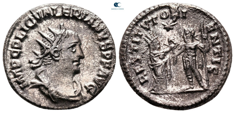 Valerian I AD 253-260. Samosata
Billon Antoninianus

20 mm, 3,21 g



ver...