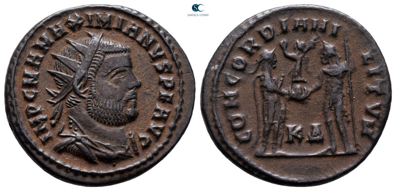 Maximianus Herculius AD 286-305. Cyzicus
Radiatus Æ

22 mm, 3,70 g



ver...