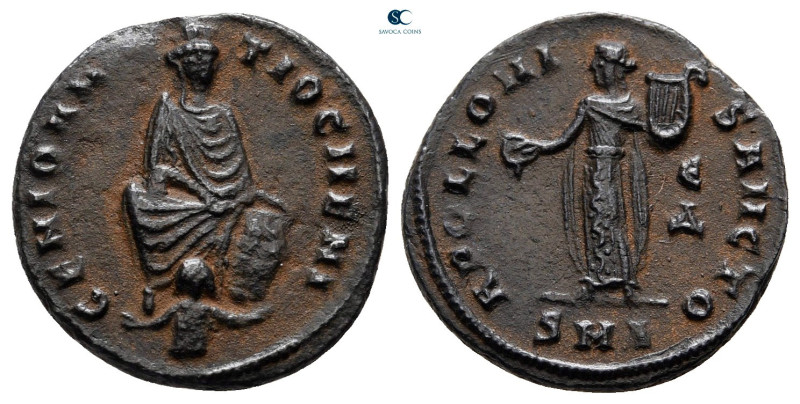 Time of Maximinus II AD 310-313. Antioch
Follis Æ

16 mm, 1,85 g



very ...