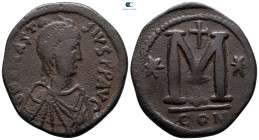 Anastasius I AD 491-518. Constantinople. Follis or 40 Nummi Æ