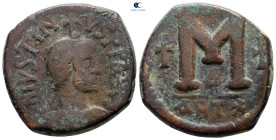 Justin I AD 518-527. Antioch. Follis or 40 Nummi Æ