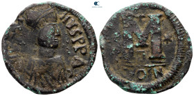 Justin I AD 518-527. Constantinople. Follis or 40 Nummi Æ