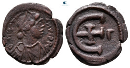 Justinian I AD 527-565. Antioch. Pentanummium Æ