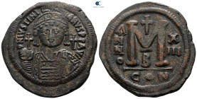 Justinian I AD 527-565. Constantinople. Follis or 40 Nummi Æ