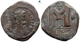 Justinian I AD 527-565. Theoupolis (Antioch). Follis or 40 Nummi Æ