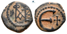 Justin II AD 565-578. Theoupolis (Antioch). Pentanummium Æ