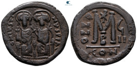 Justin II and Sophia AD 565-578. Constantinople. Follis or 40 Nummi Æ