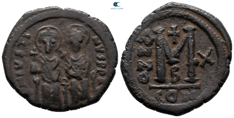 Justin II and Sophia AD 565-578. Constantinople
Follis or 40 Nummi Æ

30 mm, ...