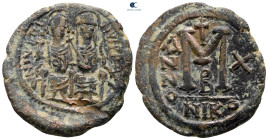 Justin II and Sophia AD 565-578. Nikomedia. Follis or 40 Nummi Æ
