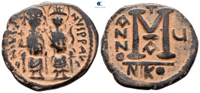 Justin II and Sophia AD 565-578. Nikomedia. Follis or 40 Nummi Æ