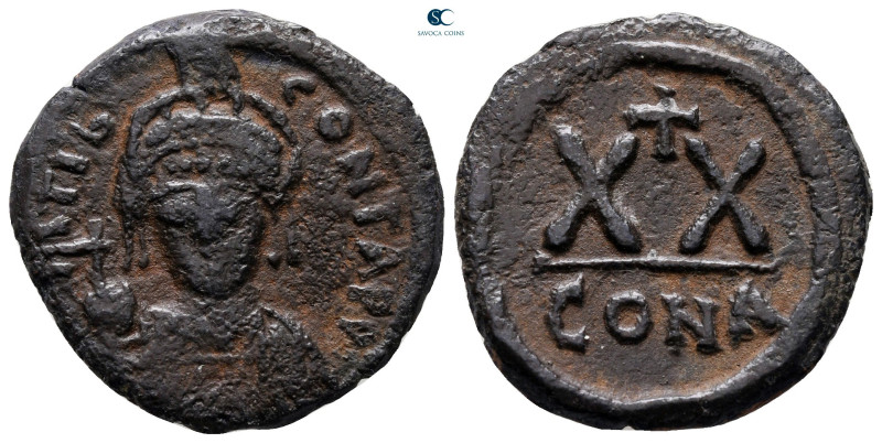 Tiberius II Constantine AD 578-582. Constantinople
Half Follis or 20 Nummi Æ
...