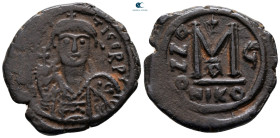 Maurice Tiberius AD 582-602. Nikomedia. Follis or 40 Nummi Æ
