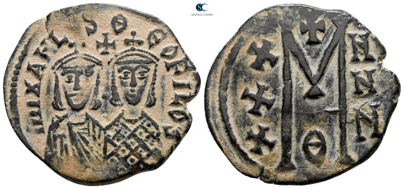 Michael II with Theophilus AD 820-829. Constantinople
Follis or 40 Nummi Æ

3...