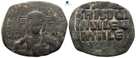 Attributed to Basil II and Constantine VIII AD 976-1028. Constantinople. Anonymous Follis Æ