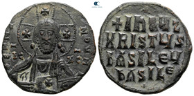 Attributed to Basil II and Constantine VIII AD 976-1028. Constantinople. Anonymous Follis Æ