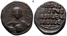 Attributed to Basil II and Constantine VIII AD 976-1028. Constantinople. Anonymous Follis Æ