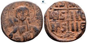 Attributed to Basil II and Constantine VIII AD 976-1028. Constantinople. Anonymous Follis Æ