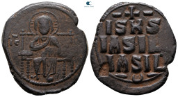 Constantine IX Monomachus AD 1042-1055. Constantinople. Anonymous Follis Æ