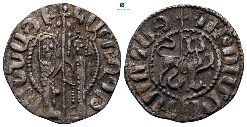 Cilician Armenia. Sis. Hetoum I, with Zabel AD 1226-1270. 
Tram AR

21 mm, 2,...