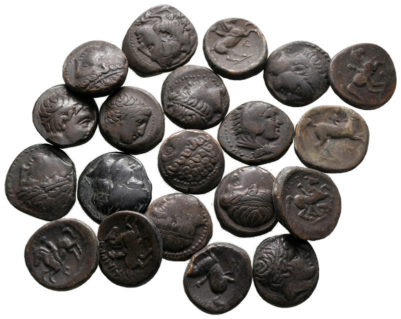 Lot of ca. 20 greek bronze coins / SOLD AS SEEN, NO RETURN! 

very fine