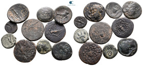 Lot of ca. 10 greek bronze coins / SOLD AS SEEN, NO RETURN!very fine