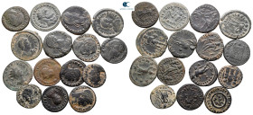 Lot of ca. 15 roman bronze coins / SOLD AS SEEN, NO RETURN!very fine